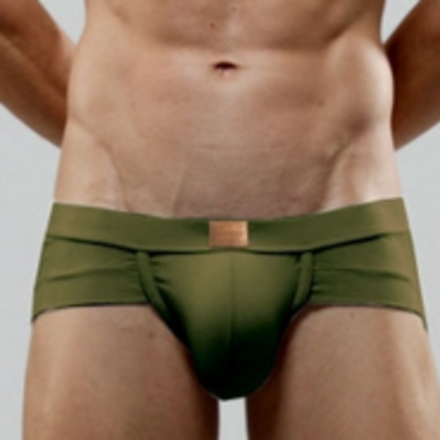 Мужские трусы брифы зеленые Asitoo Modal Brief Dark Green