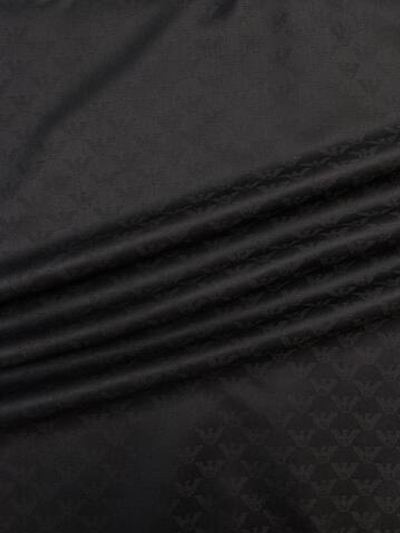 Шерсть с хлопком костюмно-плательная Giorgio Armani темно-синяя с лого