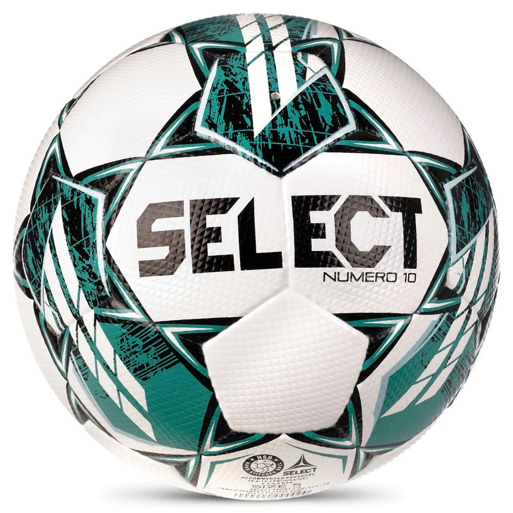 Мяч футб. SELECT NUMERO 10 V23, 0575060004, р.5, FIFA Basic, 32п, ПУ, руч. сш, бело-бирюзовый