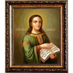 Геронтий Печерский, преподобный канонарх. Икона на холсте.