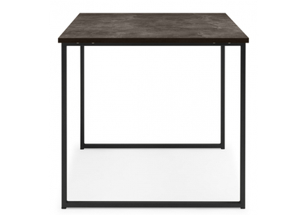 Стол деревянный Woodville Лиман 117 х 77 бетон темный, черный матовый, ножки черные