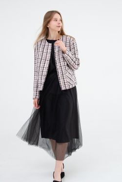 Жакет женский 3883ВПБ, клетка #323Кл043883ВПБ