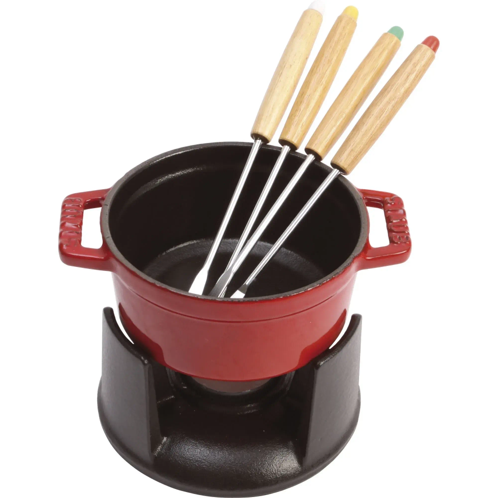 STAUB Набор для фондю 10 см красный