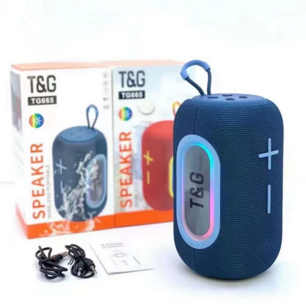 Беспроводная колонка TG-665 (20W TF USB FM) RGB Light