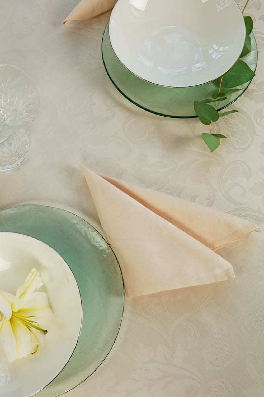 Скатерть 180x270 и 12 салфеток EmilioGatti Florida Avorio