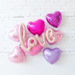 Шар (41''/104 см) Фигура, Надпись "Love", Розовое Золото, 1 шт.