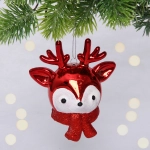 Елочная игрушка «Новогодний олененок» 7*11*10,5 см, красный