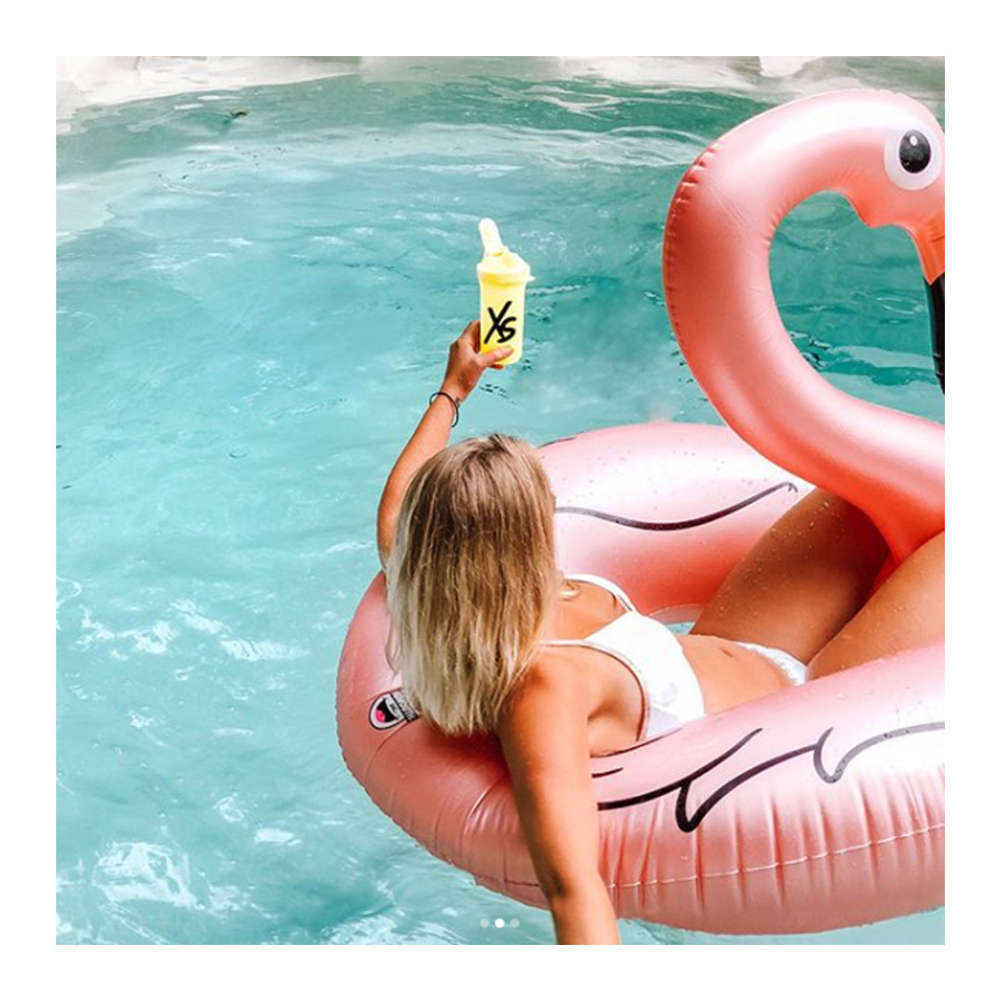 Круг надувной flamingo rose gold