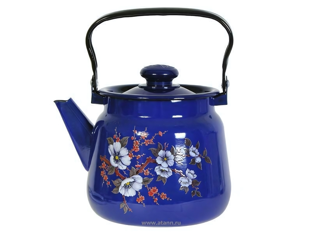 Чайник 3,5л с рисунком кобальтовый