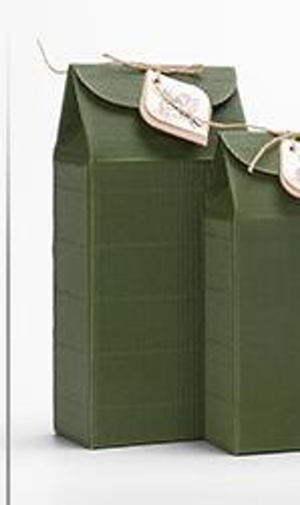 269064.2 Коробка подар. "Большая" размер=25,5*11,5*7см, картон гофриров зеленый В РАЗОБРАННОМ ВИДЕ