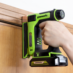 Гвозде-/ Скобозабиватель (степлер) акк. Greenworks G24CS10, 24V, 60 уд/мин, скобы Т53, гвозди Т47,1х2Ач,ЗУ,кор (3400107CUA)