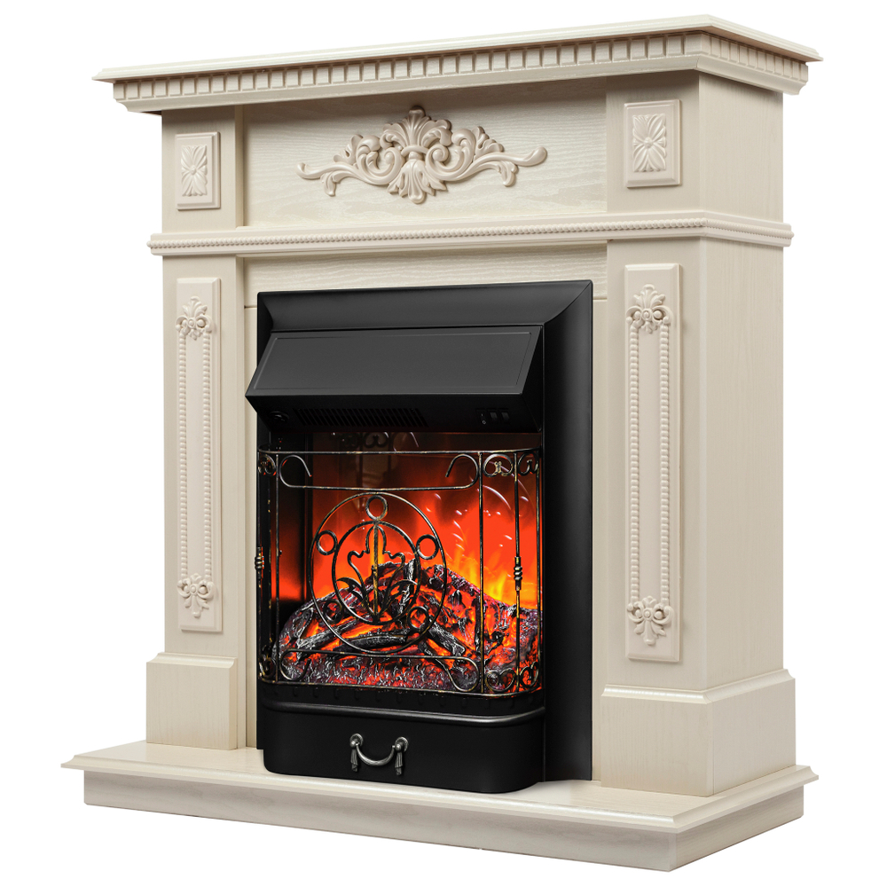 Каминокомплект Real Flame Lilian WT с очагом Majestic Lux Black (без пульта)