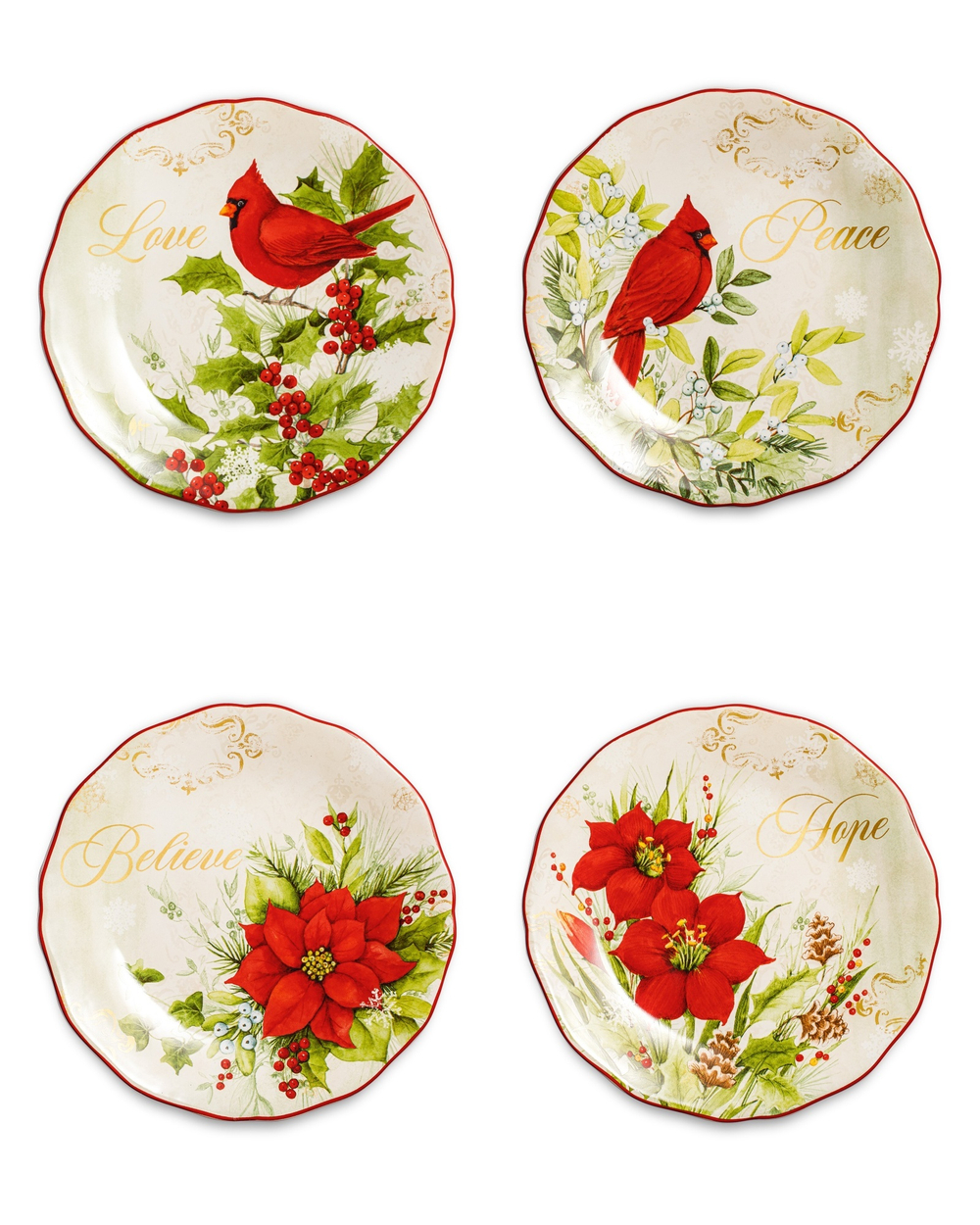 Тарелка закусочная 23см Certified International Corp Красочная зима Вера