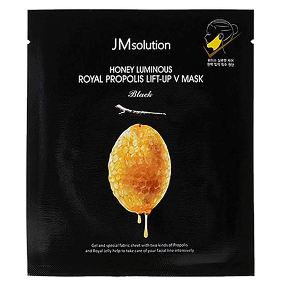 JMsolution Маска для подтяжки контура лица с прополисом-Honey Luminous Royal Propolis Lift-up V Mask