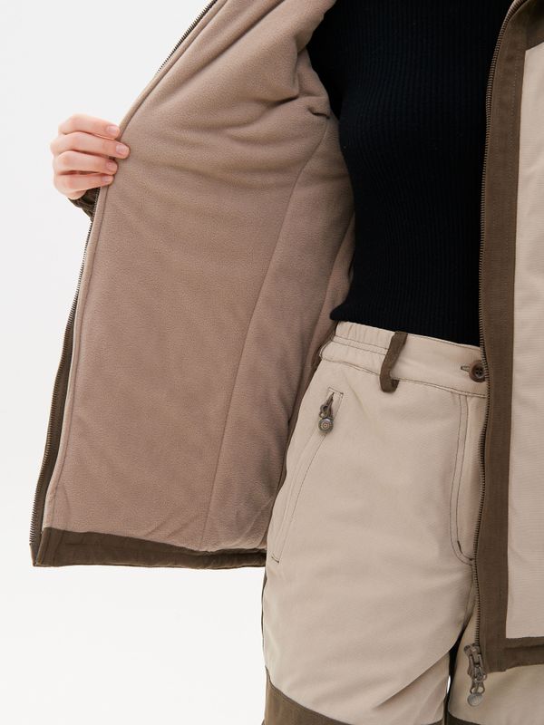 Костюм демисезонный женский Селенга ткань Исландия цвет Коричневый/Бежевый