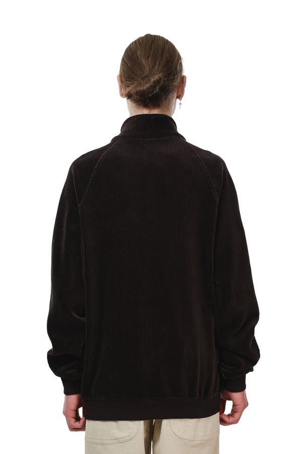 Толстовка Puff Zip велюровая коричневый - фото 3