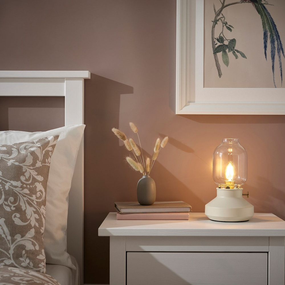 IKEA TÄRNABY  (ИКЕА ТÄРНАБЙ)  -  Настольная лампа, бежевый с регулировкой яркости, 25 см