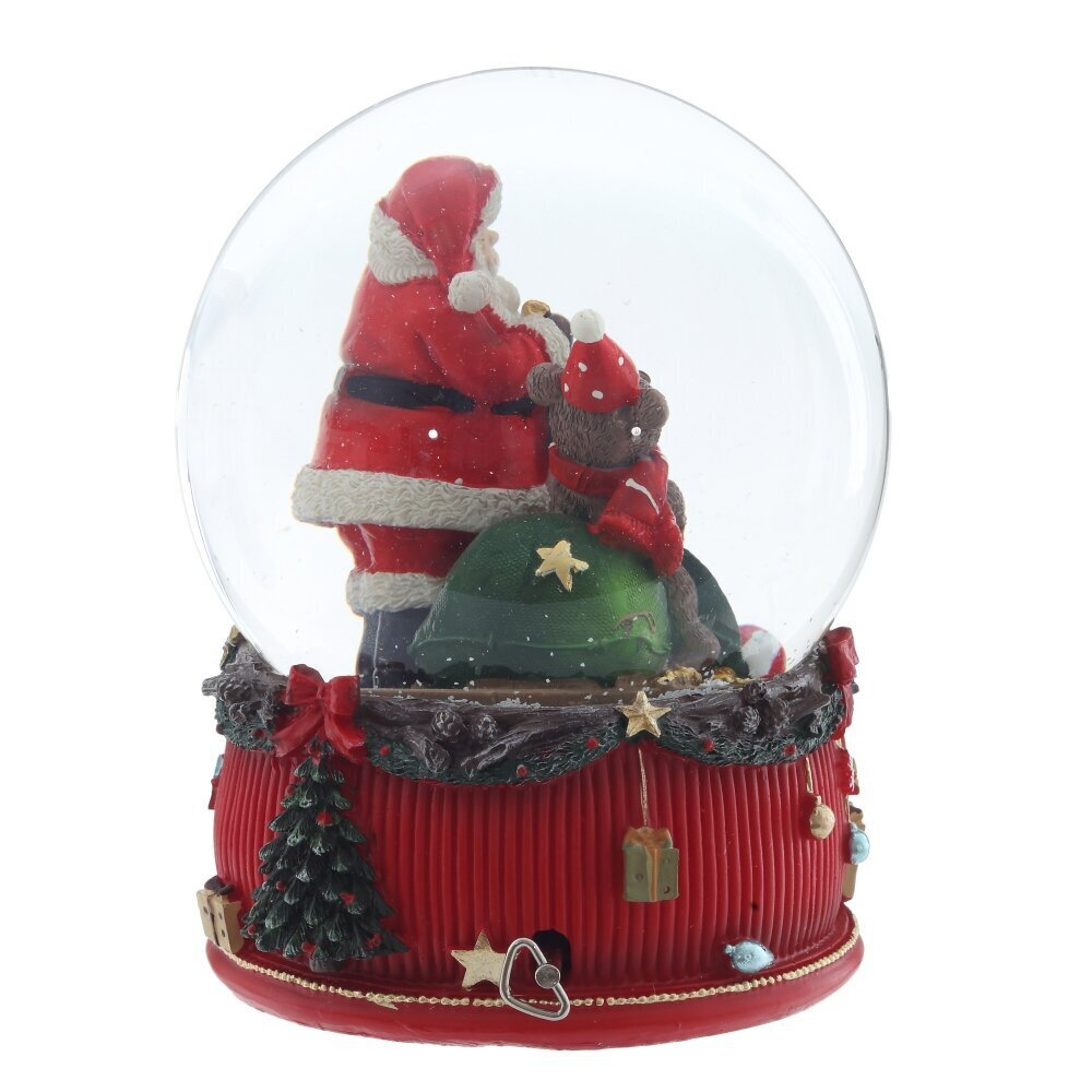 Фигурка декоративная "Дед Мороз" в стекл шаре (ключ,муз), D 15 см, L14 W15 H20 см