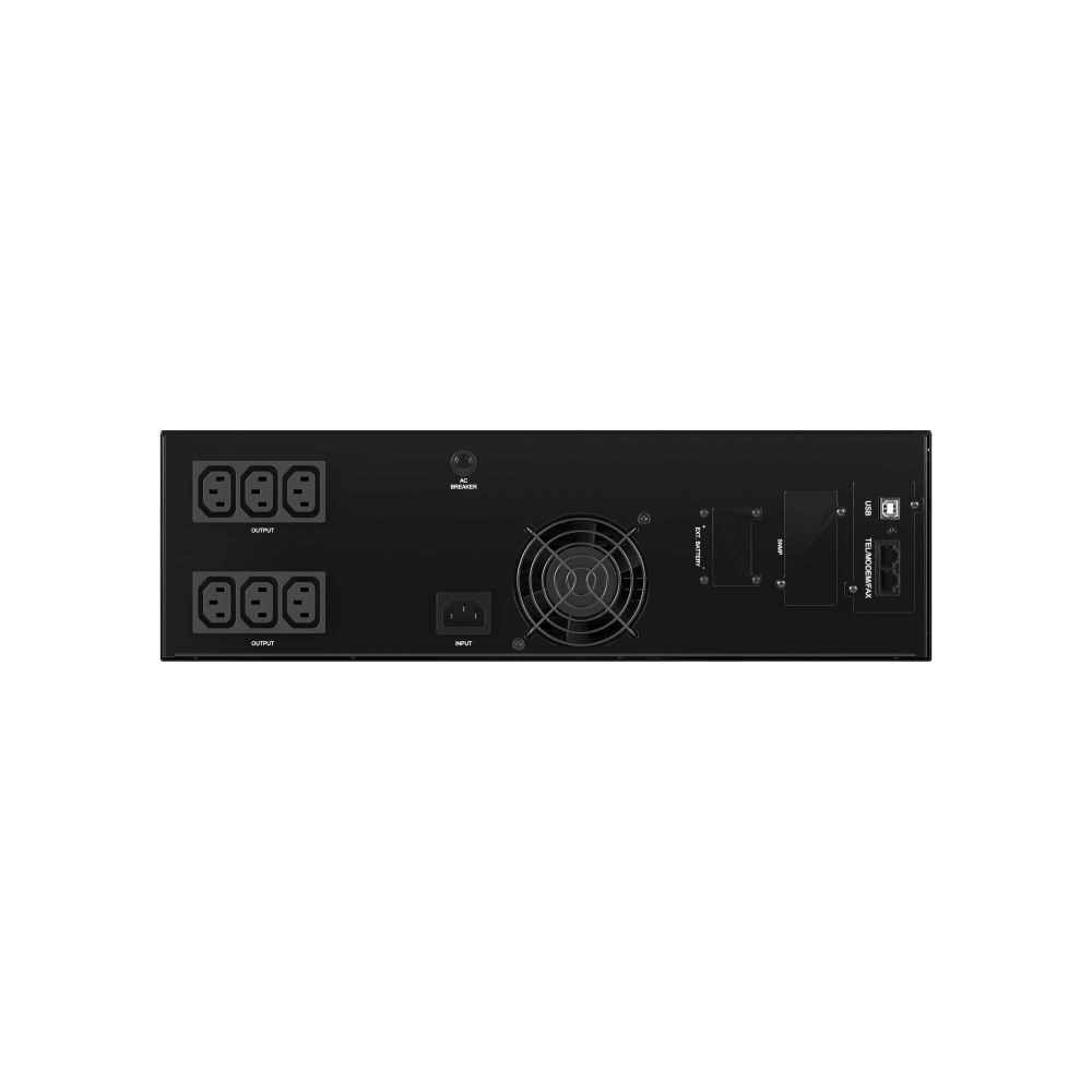 Линейно-интерактивный ИБП ДКС серии Info Rackmount Pro, 1500 ВА/1200Вт,1/1, USB, RJ45, 6xIEC C13, Rack 3U, SNMP/AS400 slot, 2x9Aч