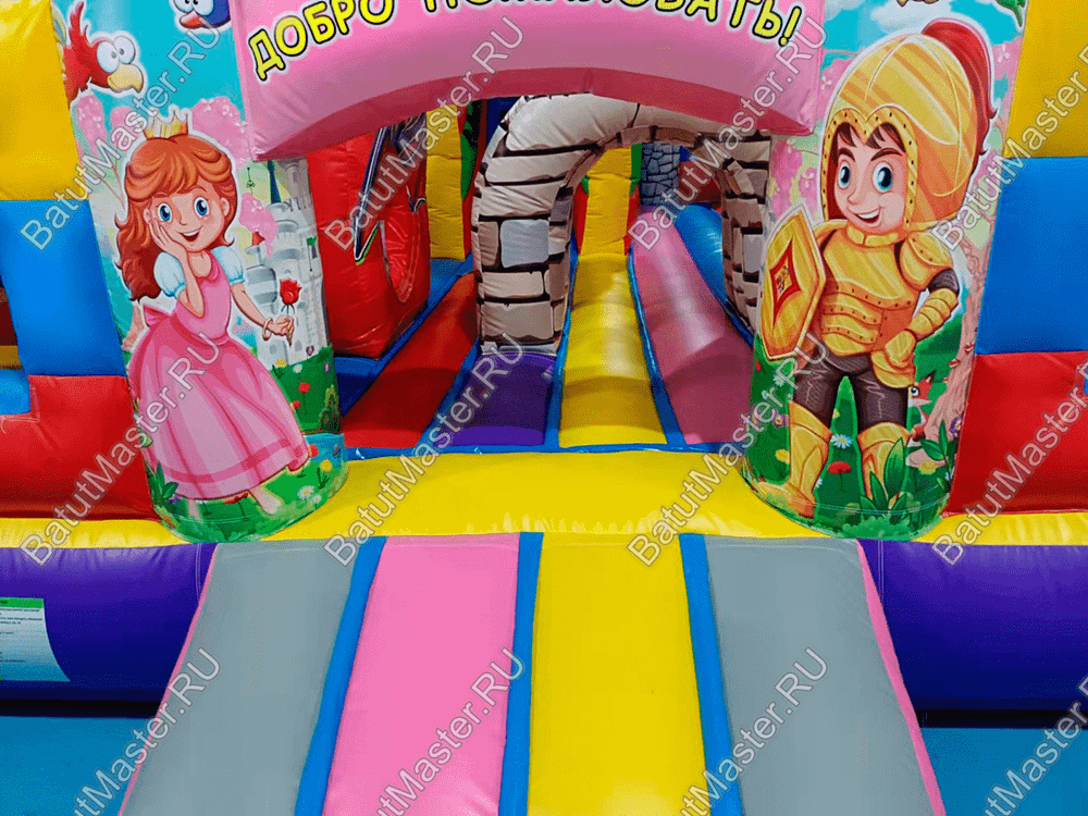 Коммерческий надувной батут "Замок средневековья"