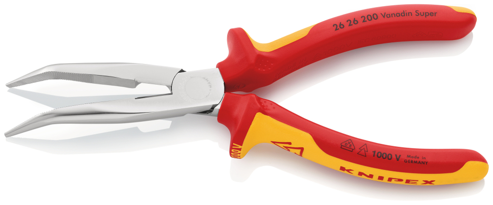 Длинногубцы хромированные KNIPEX 200 мм 2626200SB