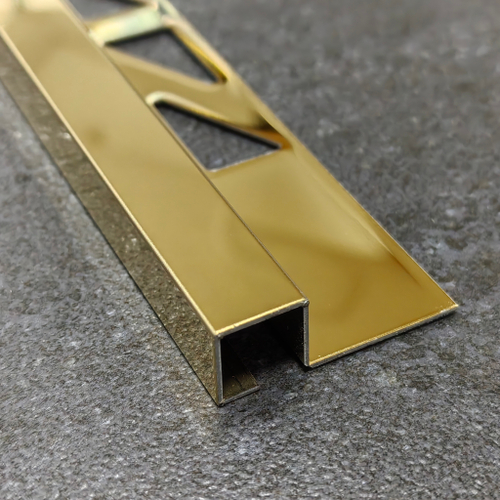 СРП(фриз) 10*10мм "DO-1" 2,7м Золото глянец Р-обр. фриз. стальной