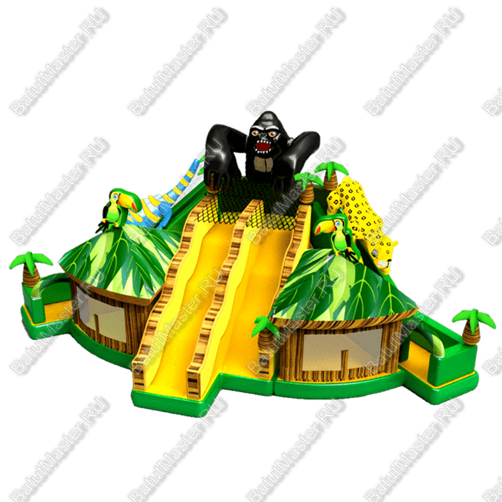 Коммерческий надувной батут "Тигры-обезьянки"