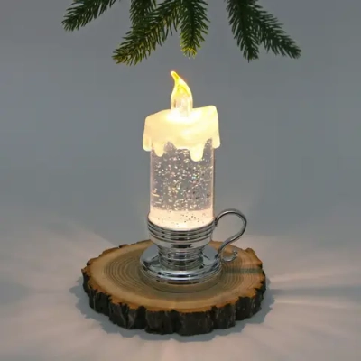 Сувенир с подсветкой «Волшебное пламя» 8*18 см, Серебро (работает от батареек LR44*3)