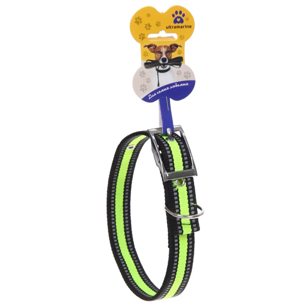 Ошейник для собак 2,5*54см «Дружок-Салатовая природа» Ultramarine