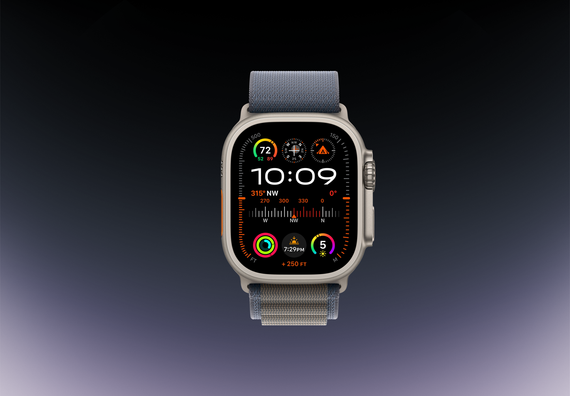 Часы Apple Watch Ultra 2 GPS + Cellular 49 мм, титановый корпус, ремешок Alpine Синего цвета,размер L