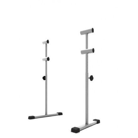 Хореографический станок мобильный 2-рядный с регулируемой высотой (комплект кронштейнов) White