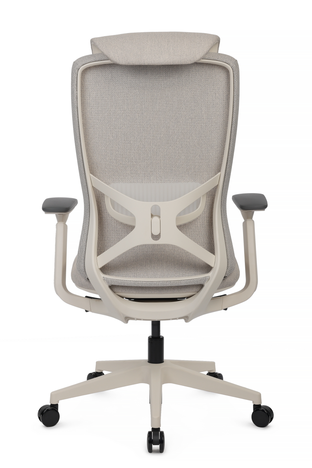 Кресло Riva Гемини EGE-002AW Белый пластик/Светло-бежевый