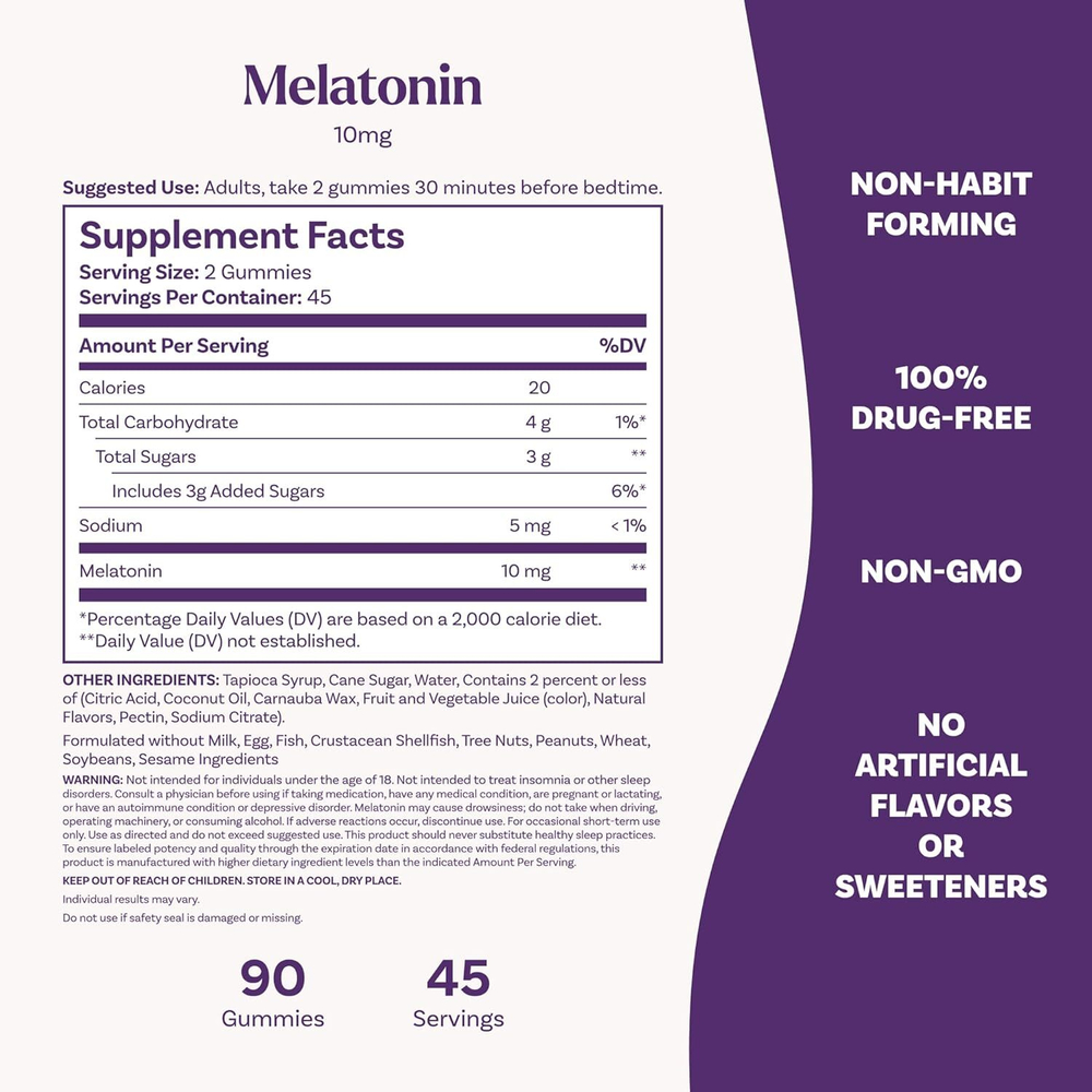 Антиоксидант Natrol Melatonin 10 мг 90 gummies