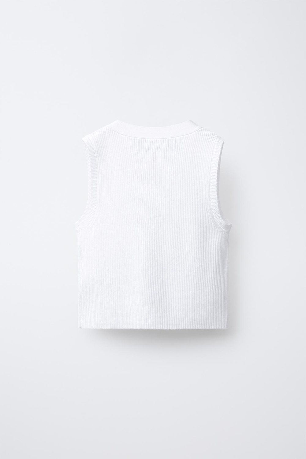 ZARA ТРИКОТАЖНЫЙ ЖИЛЕТ С БАНТАМИ, ЭКРЮ