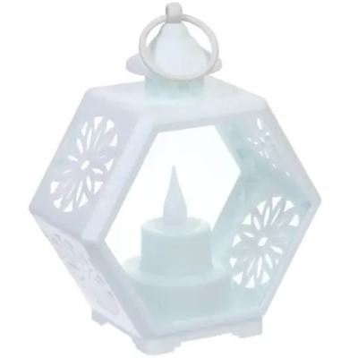 Сувенир с подсветкой «Пламя» 11,3*14,5 см, Белый (работает от батареек LR44*3)