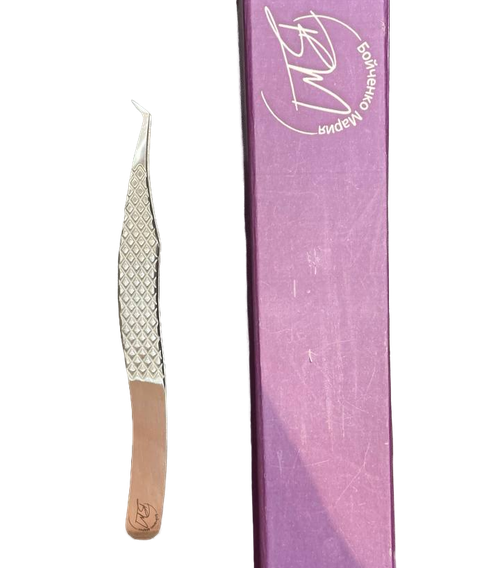 Пинцет для наращивания ресниц 45° №5 BM