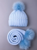 Шапка для девочки зимняя вязаная и шарф