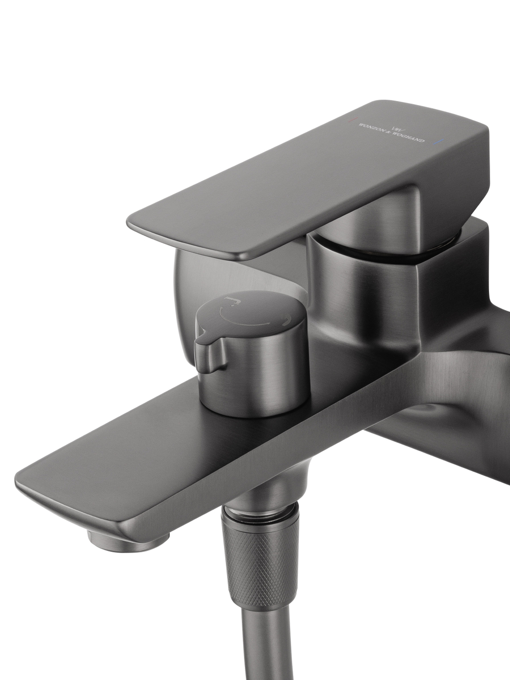 Смеситель для ванны с душем WONZON & WOGHAND EDGE, Темный графит (WW-88639003A-BGM)