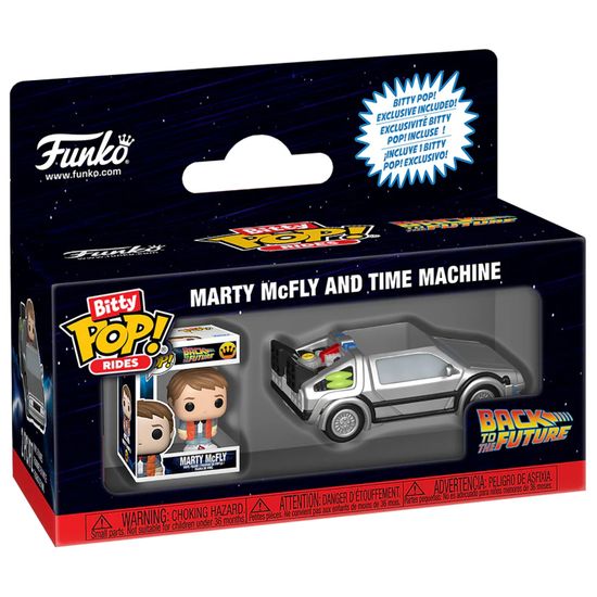 Фигурка Funko Bitty POP! Rides BTTF Marty McFly and Time Machine 85521 / Фигурка Фанко Битти ПОП! по мотивам фильма "Назад в будущее", Марти Макфлай