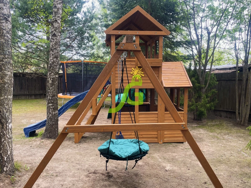 Детская площадка Клубный домик 3 с трубой