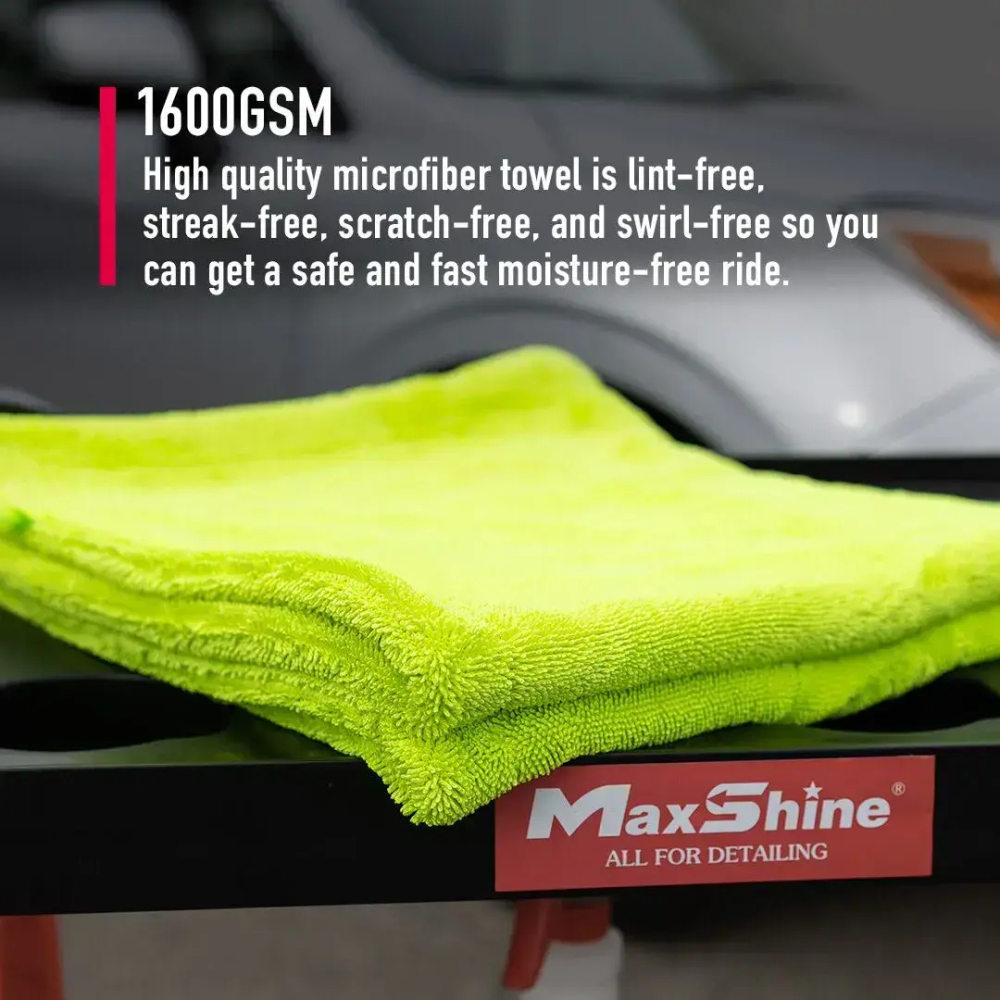 MaxShine Полотенце для сушки "ТАНК", двойная крученая петля, 1600 г/м, 73*73 см