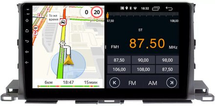 Магнитола для Toyota Highlander 3 2014-2020 - Parafar PF467LUX2FHD на Android 13, 8-ядер, 2Гб+32Гб, CarPlay, 4G SIM-слот