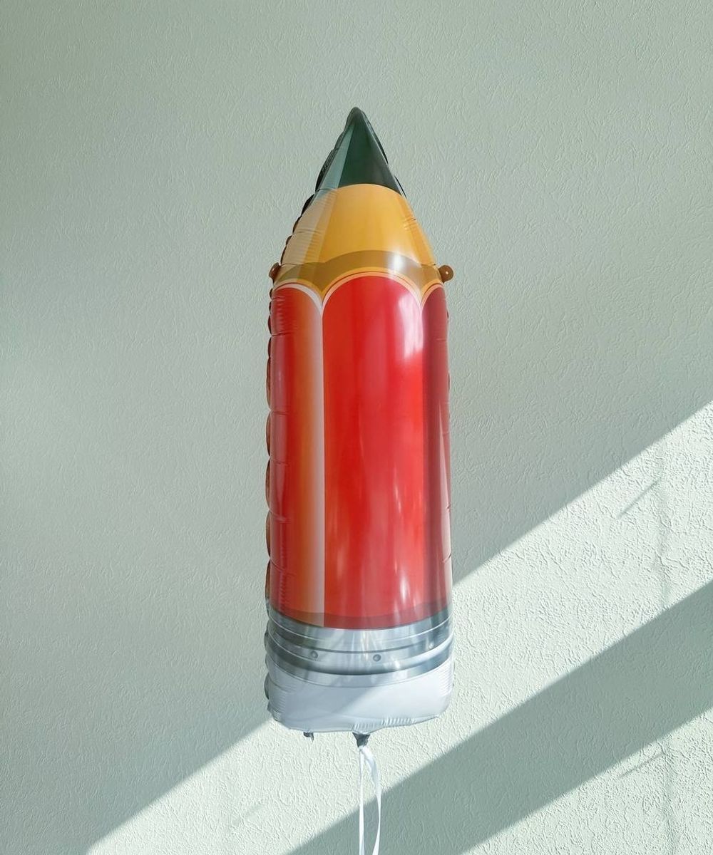 Шар-фигура, фольга, "Карандаш" (Веселая затея), 31"/80 см, инд. уп. (БГ-30)