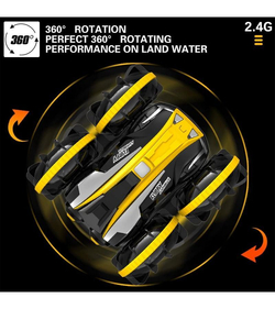 Радиоуправляемый перевертыш-амфибия Volantex RC желтый 4WD 2.4G 1/20 RTR