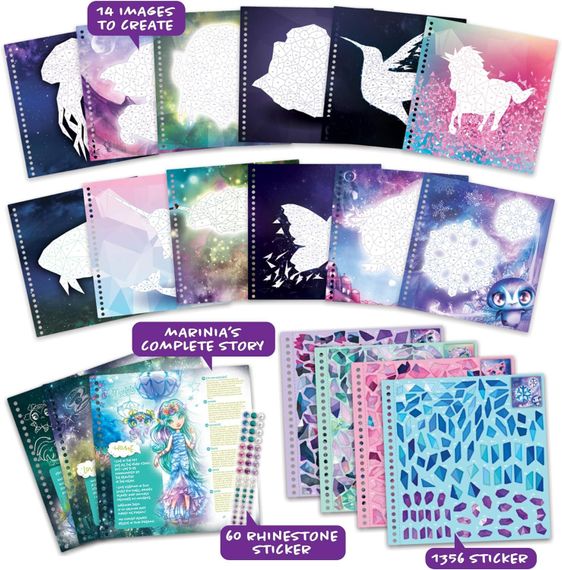 Серия Marinia: Набор аппликаций наклейками по номерам (Основная)