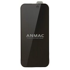 Защитное стекло 9H HD Privacy ANMAC для iPhone 14 Pro / iPhone 15 (Антишпион) (Черная рамка)