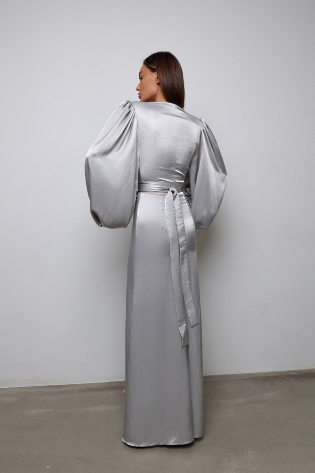 Блуза Сюзанна серебро