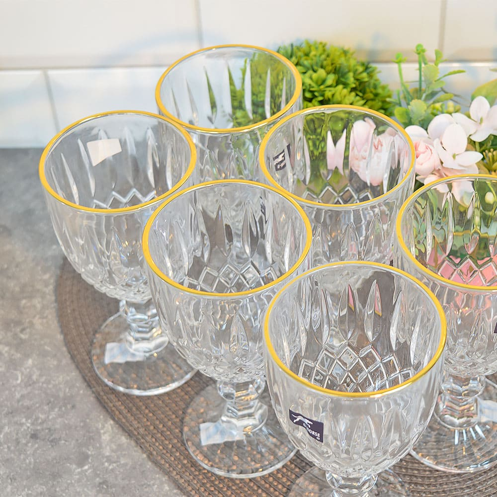 Набор фужеров 6шт 360мл "Золотой край", 09/00JW