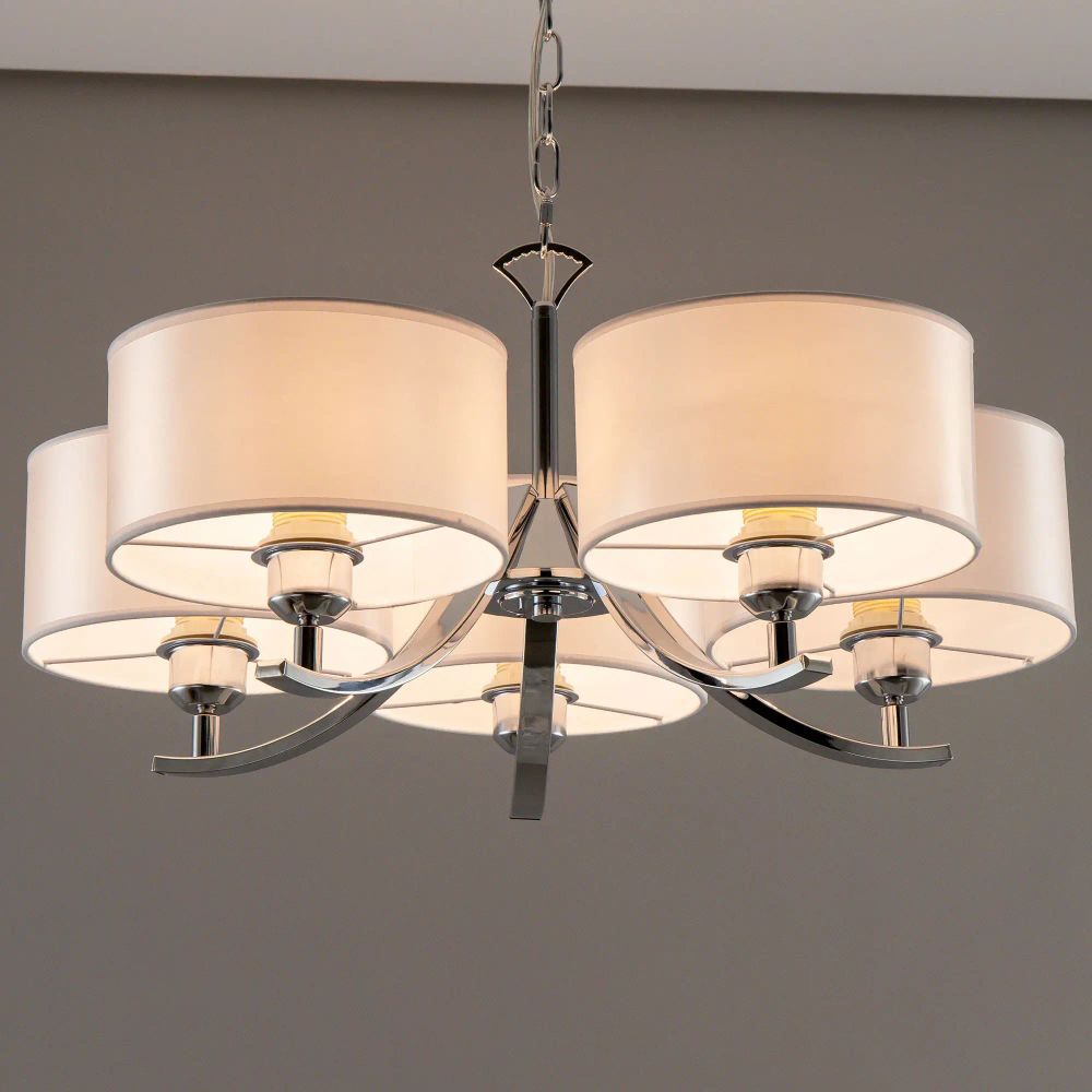 Citilux Эвита CL466150 Люстра подвесная с белыми абажурами