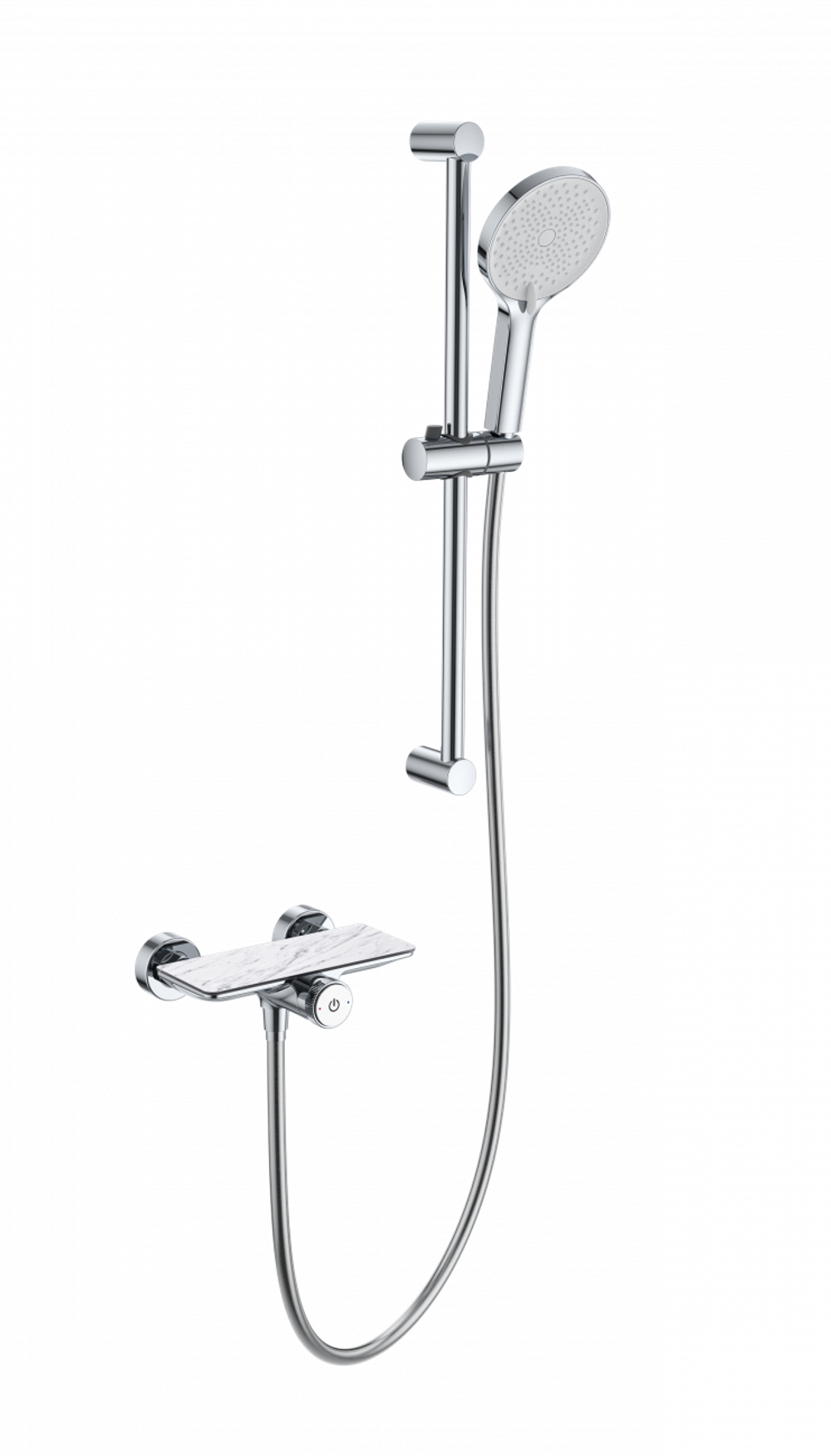 Смеситель для душа с гарнитуром WONZON & WOGHAND ClickPlate, Хром (WW-B2052-A-CR)